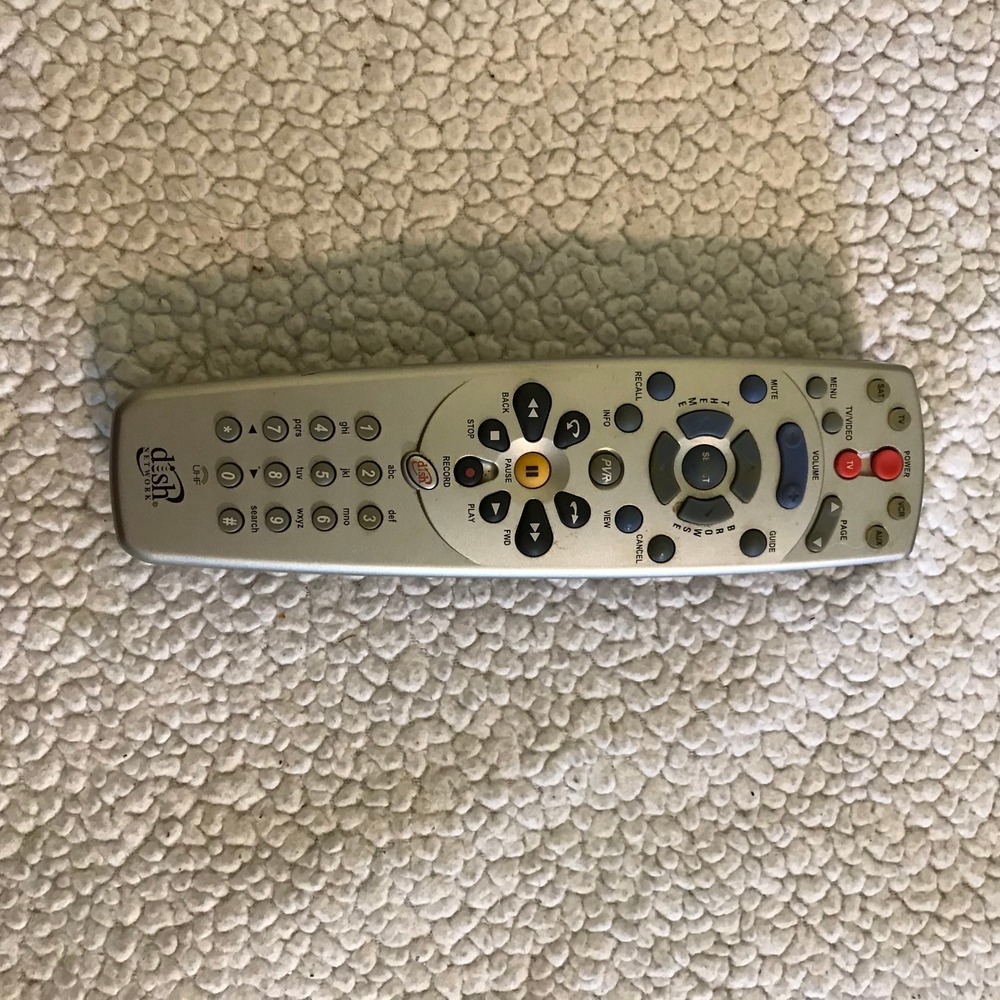 Dish Network UHF Pro 6.0 IR/UHF Satellite Receiver Remote Control Silver 122415